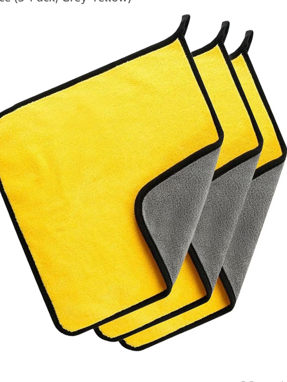 Set of 10 Yellow & Gray Dual-Sided Microfiber Cleaning Cloths (10 pack)